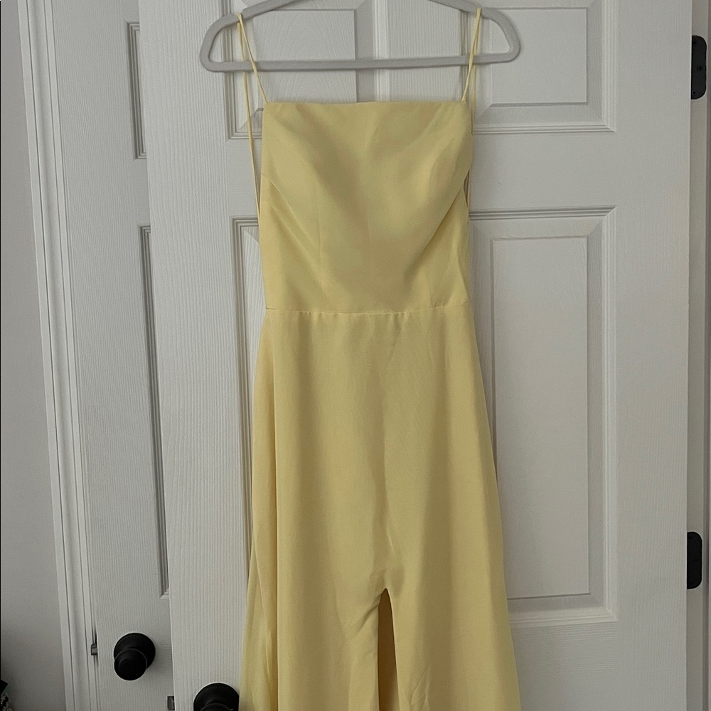Yellow Spaghetti Strap Dress
